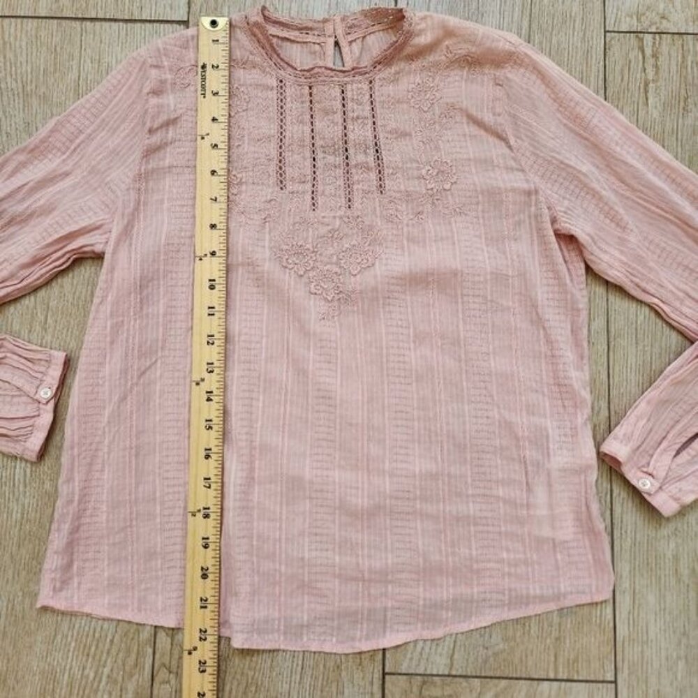 Abercrombie & Fitch Mock Neck Lace Blouse size XS - Picture 7 of 11